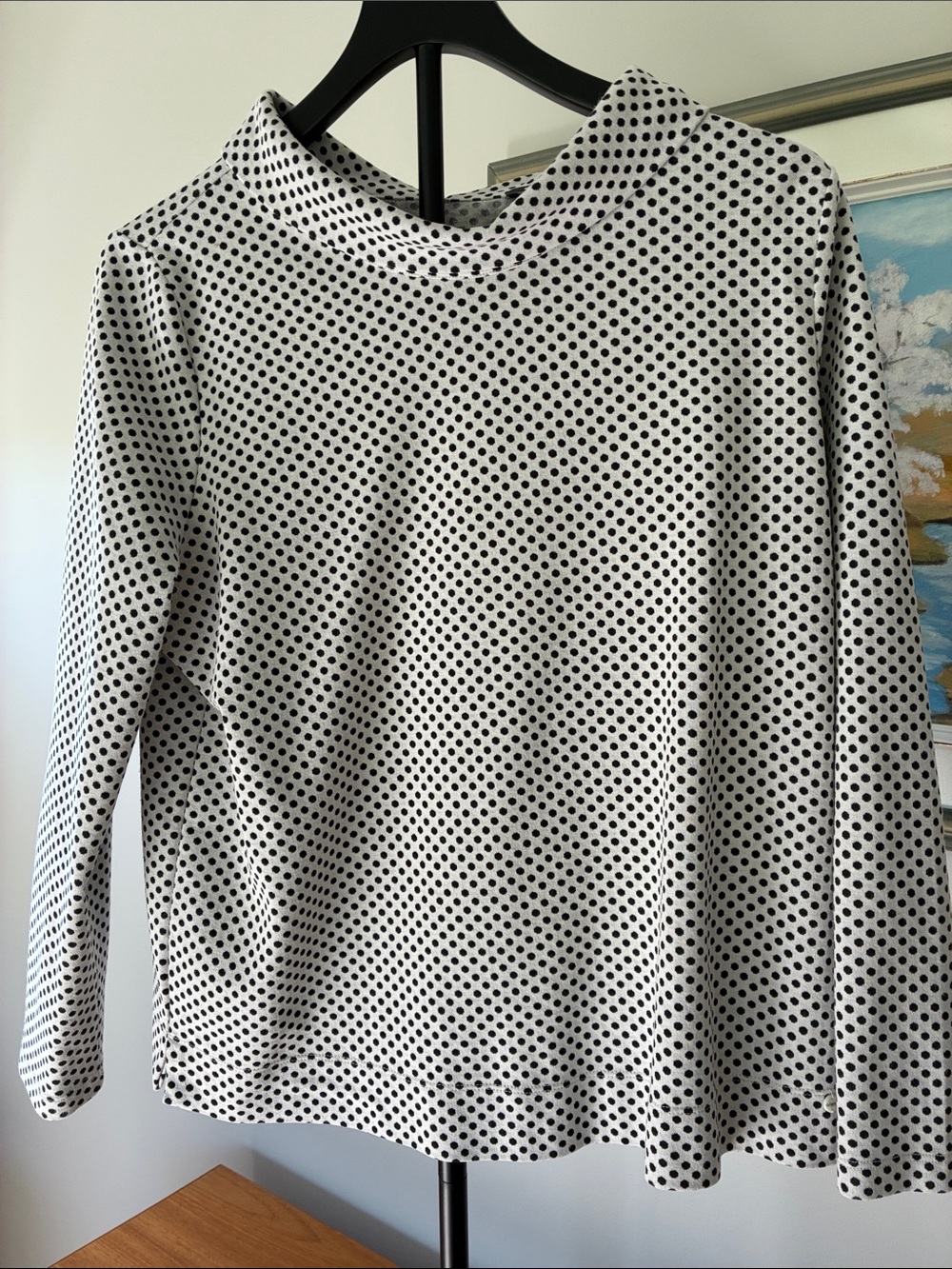 Olsen polka dot top, size XL